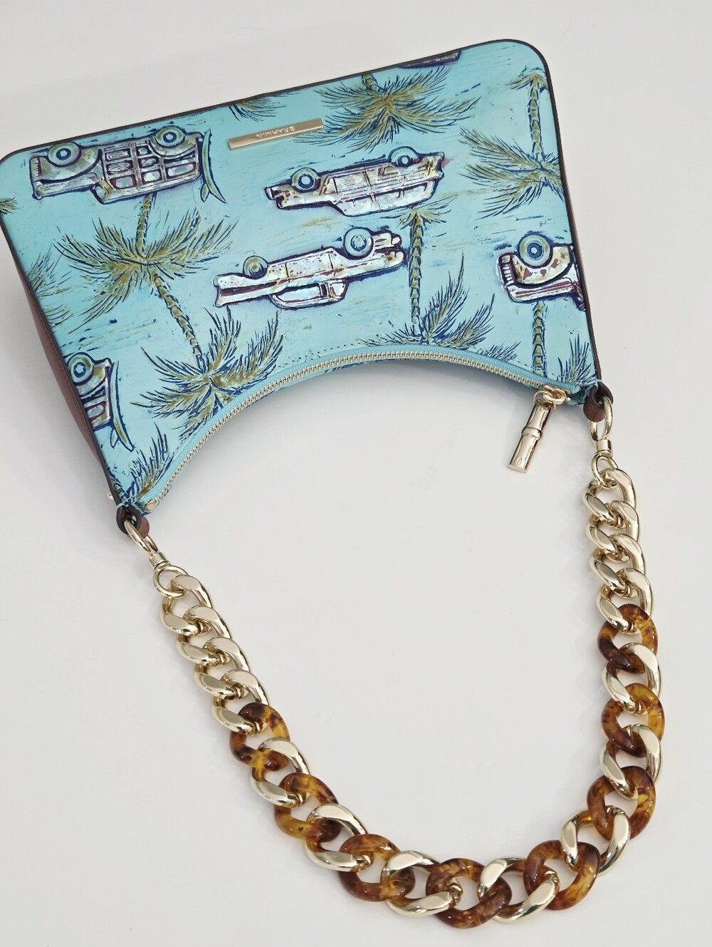 LIKE NEW BRAHMIN MOD ESME BAG - TROPIC BLUE COPA CABANA - Picture 5 of 9